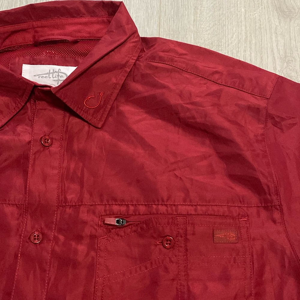 🔥BUNDLESALE Mens XL Reel Life elite angler fishing performance shirt nwt - Picture 3 of 6